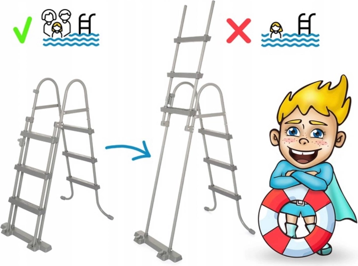 Sicherheitsleiter mit abnehmbaren Stufen
