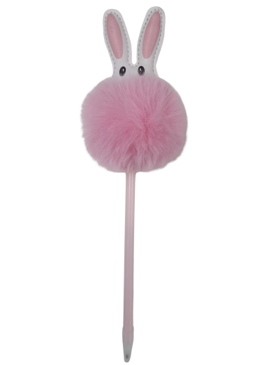 Kugelschreiber mit Häschen und Pompon 17 cm - 1 Stück