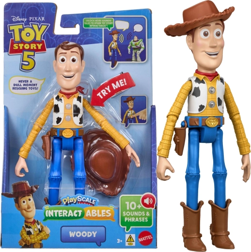 Mattel Disney Toy Story 5 interaktive Figur Woody 23 cm (englische Version)