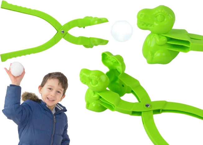 Schneeballmacher Dinosaurier – grüner Schneeball-Hersteller für Kinder