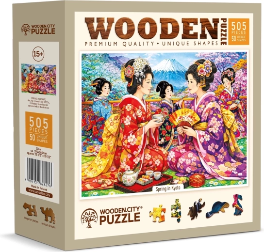 WOODEN CITY Holzpuzzle Frühling in Kyoto, 505 Teile