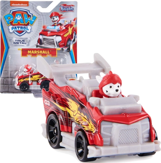 Paw Patrol Rescue Knights Auto Marshall mit 8 cm Figur