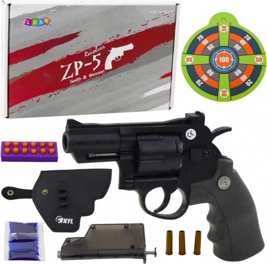 Spielzeugrevolver mit Schaumstoffpatronen und Gelkugeln