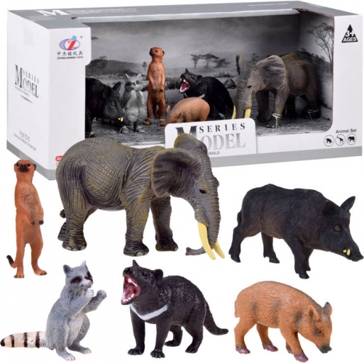 Tierfiguren Safari-Set 6-teilig – B