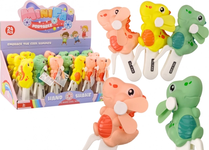Handbetriebene Dinosaurier-Mini-Windmühle Windmühle für Kinder 3 Farben
