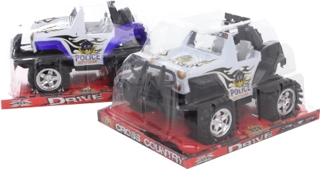 Geländegängiges Polizeiauto mit Schwungradantrieb