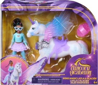 Unicorn Academy Magie der Flügel Layla und das Einhorn Glacier mit Zubehör