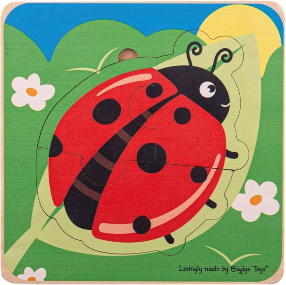 Bigjigs Toys Einlegepuzzle Lebenszyklen – Marienkäfer