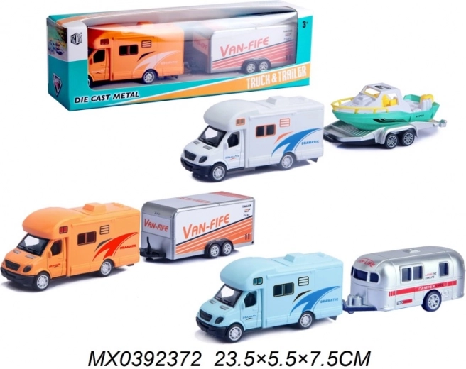 Wohnwagen mit Anhänger