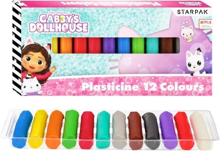 Plastilin 12 Farben GABBY'S DOLLHOUSE STARPAK