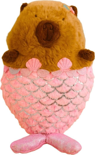 Glitzernder rosa Schwanz mit Schuppenmotiv