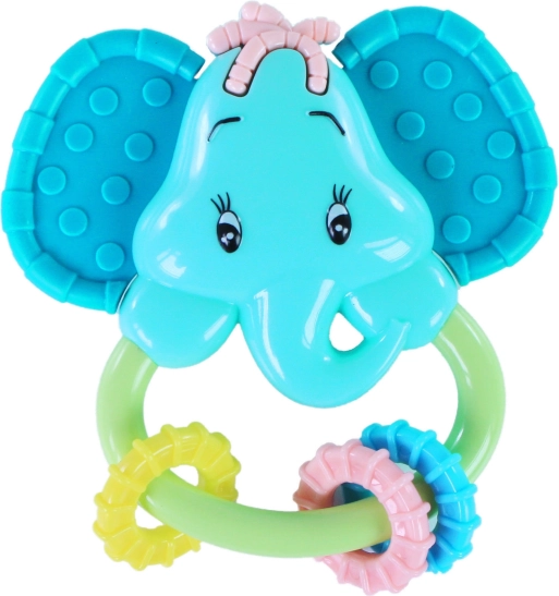 Rassel und Beißring Elefant für Babys
