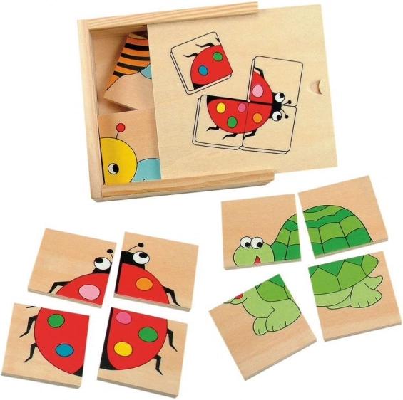 Puzzle kleine Tiere – Set 4 Stk.