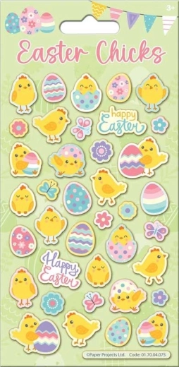 Glitzernde Ostersticker – wiederverwendbare Deko