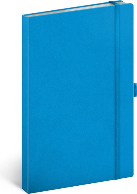 Liniertes Notizbuch blau 13 × 21 cm mit fester Bindung und Stiftschlaufe