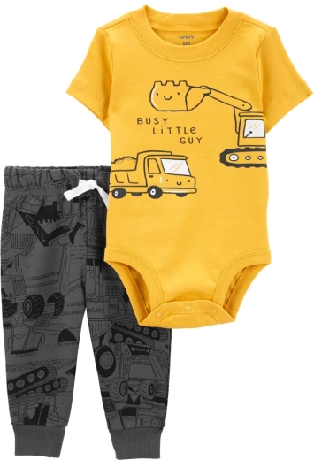 Carter's 2-teiliges Set für Jungen Blue Dog – Kurzarm-Body und Jogginghose (3 M)