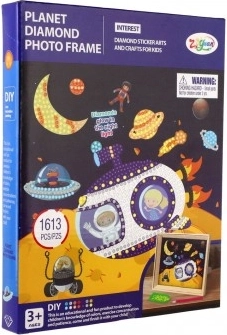 Diamantmalerei – Kreativset Weltraum mit Rahmen