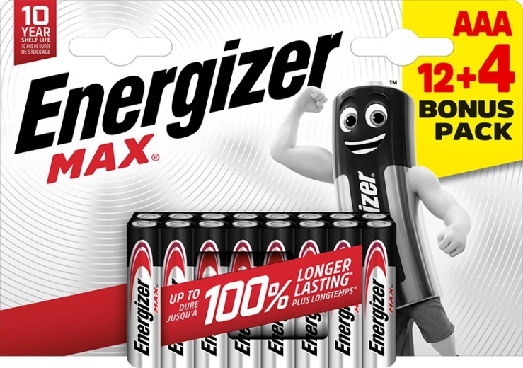 Energizer Max AAA Alkalibatterien 16 Stk.
