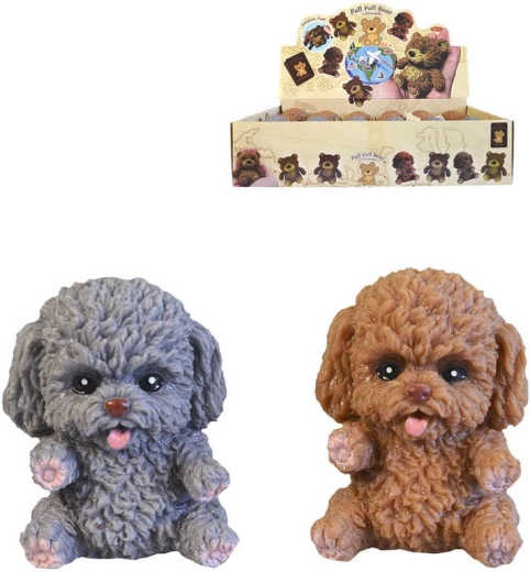 Weicher Anti-Stress-Hund aus Gummi 8 cm – 1 Stück