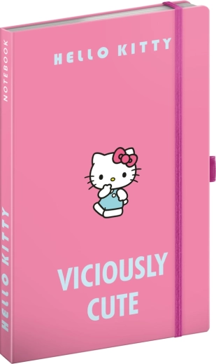 Liniertes Notizbuch Hello Kitty, 13 × 21 cm