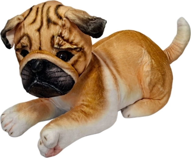 Plüschhund Mops braun-beige - 1 Stück