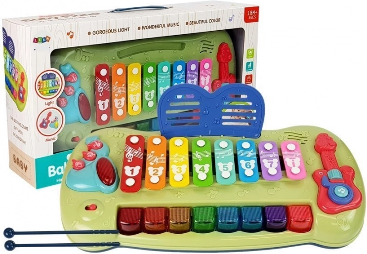 Kinder Musik Tasten und Xylophon mit beleuchteten Tasten