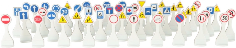 PEXI Verkehrszeichen – Lernset mit 50 der bekanntesten Verkehrszeichen