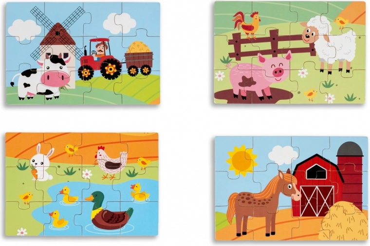 4 separate Bauernhof-Motive