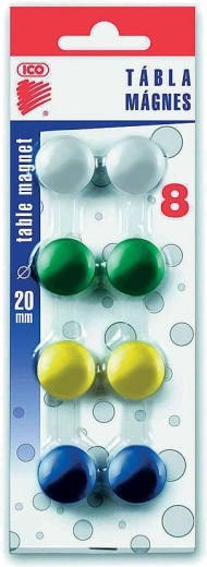 Farbige Magnete 20 mm, 8 Stk – ICO