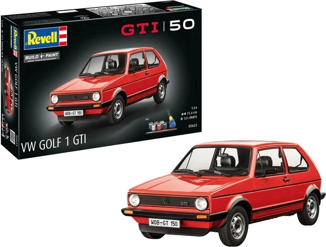 Plastikmodellauto VW Golf I GTI 50 Years 1:24