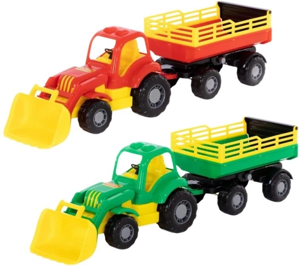 Traktor mit Frontlader und Anhänger Mighty – 1 Stück