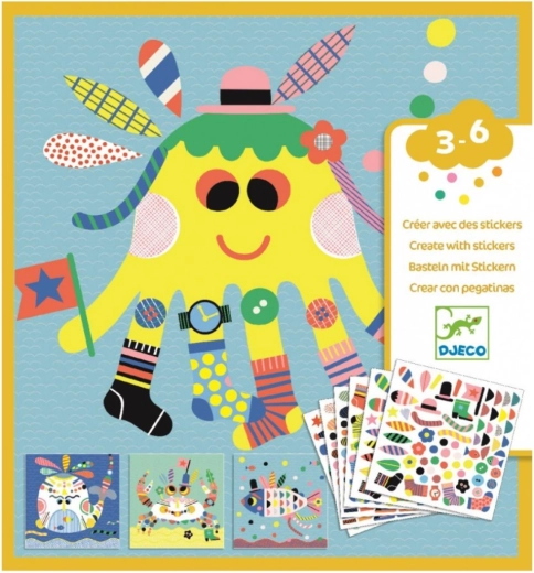 Djeco Sticker-Set Unterwasserwesen