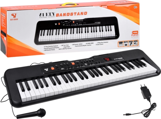 Elektronisches Tasteninstrument mit 61 Tasten und Mikrofon SD-S850