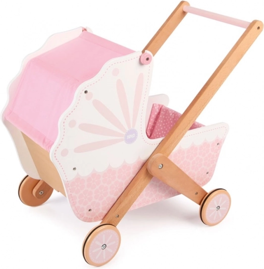 Tidlo Holz-Puppenwagen rosa