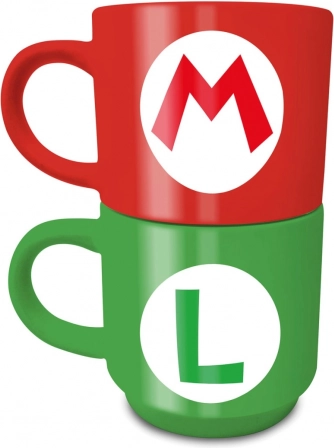 Set aus Keramiktassen Super Mario Mario und Luigi
