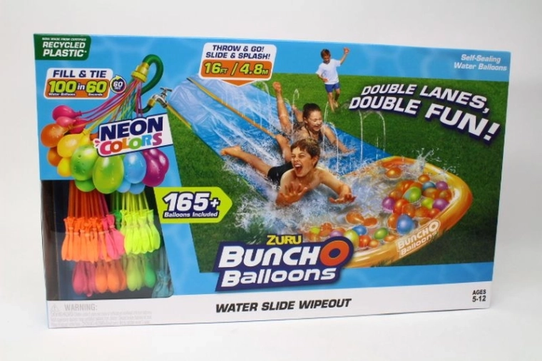 ZURU Wasserrutsche 4,8 m mit 2 Bahnen und 165 Wasserballons