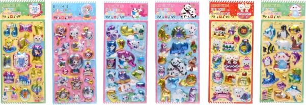 Leuchtende Aufkleber 10 × 22 cm, Motivmix