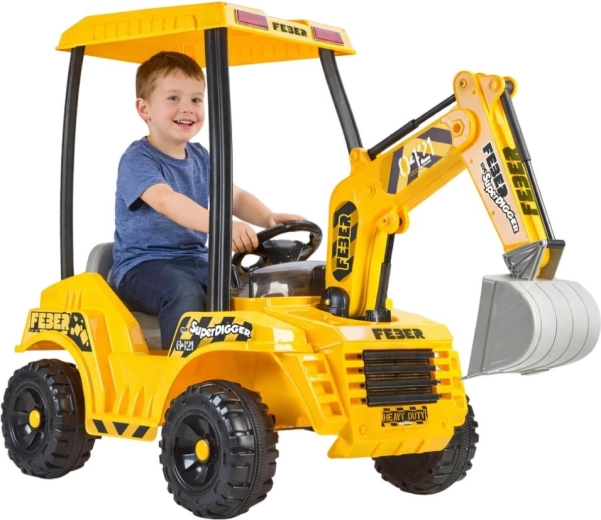 Elektrisches Rutschfahrzeug – Bagger FEber Super Digger 12V mit verbesserter Batterie