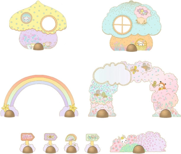 Aufsteller und Dekorationen für fantasievolles Spiel