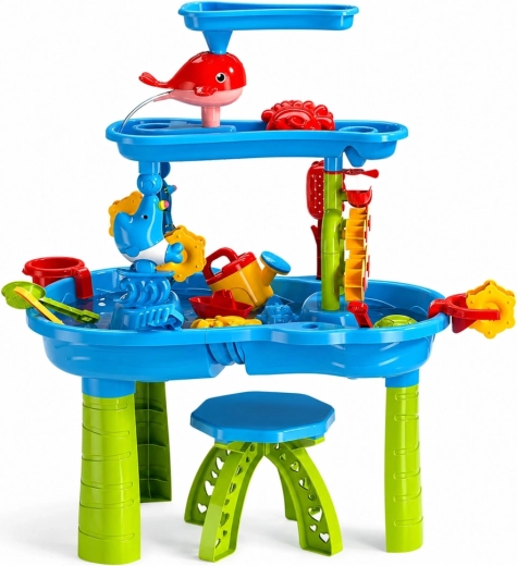 Mehrstufige Wasserbahn voller Action
