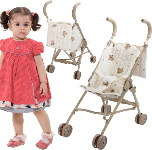 Woopie Puppenwagen mit Bärenmuster