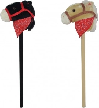 Plüsch-Steckenpferd mit Sound 80 cm, schwarz