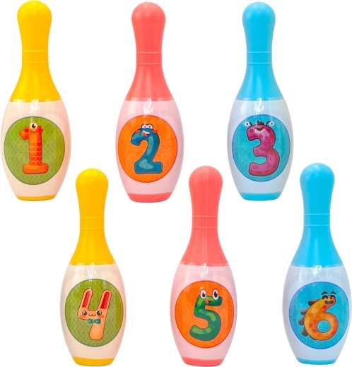 Kinder-Bowling von Woopie mit Tieren und Zahlen – 8 Teile