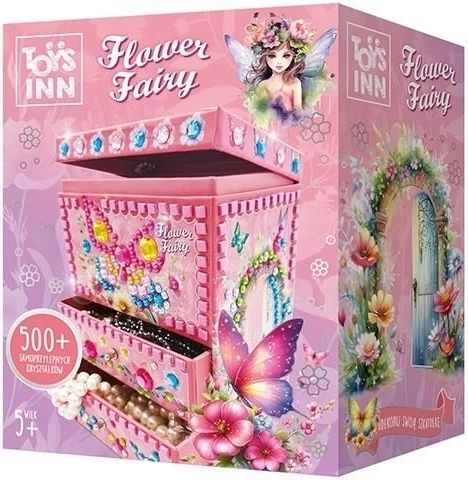 Dekorative Schmuckschatulle Flower Fairy Bellisa – kreatives Mosaik-Set für Kinder