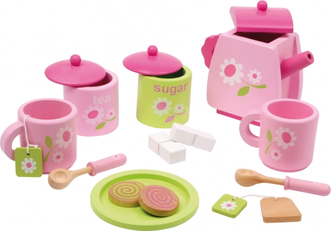 Holz-Teeset Rose