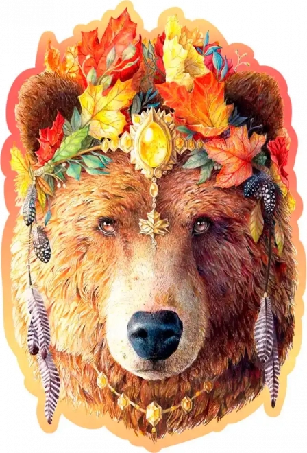 Holzpuzzle Stilvoller Bär von Wooden City