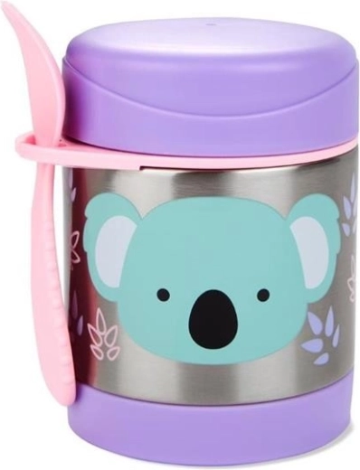 Skip Hop Zoo Edelstahl-Thermobehälter für Essen mit Löffel-Gabel (Spork) Koala 325 ml
