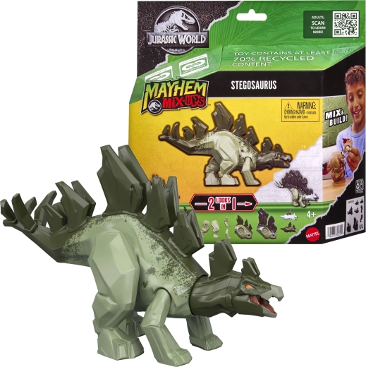 Jurassic World Mayhem Mix-Ups Stegosaurus 2-in-1