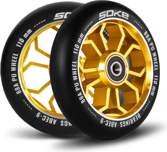 Soke Scooter-Rollen 110 mm gold, 2 Stk.