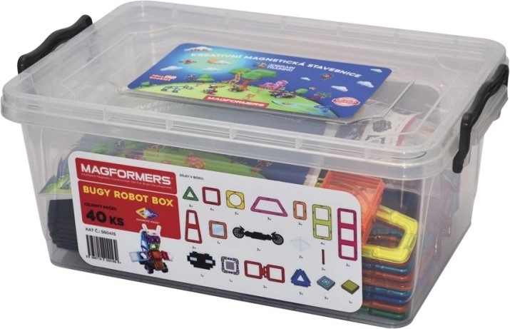 Magnetisches Konstruktionsset Magformers Buggy Robot Box 40 Teile